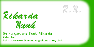 rikarda munk business card